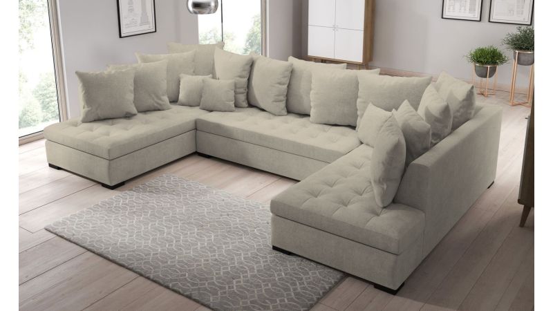 Canapé panoramique LANÇON LUXE XXL angles symétriques - GAMME PROMO