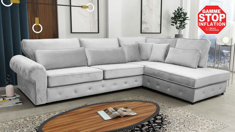 Canapé SENAS BIS avec coussins angle à droite - GAMME OFFRE SPECIALE