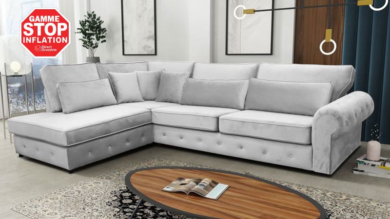 Canapé SENAS BIS avec coussins angle à gauche - GAMME OFFRE SPECIALE
