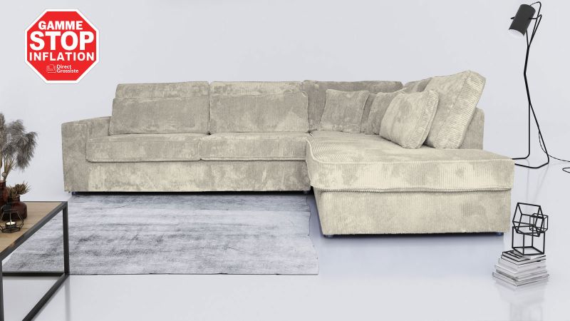 Canapé méridienne à droite SAINT-CHAPTES BIS - GAMME OFFRE SPECIALE