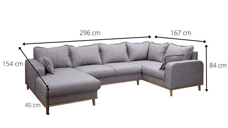 Canapé panoramique méridienne à droite BERNIS - GAMME PROMO