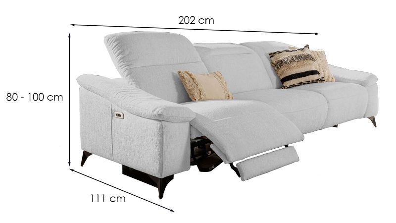 Canapé 3 places GAP relax électrique