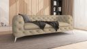 Canapé 3 places CASSIS design Chesterfield avec pieds argent