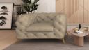Fauteuil CASSIS design Chesterfield avec pieds or