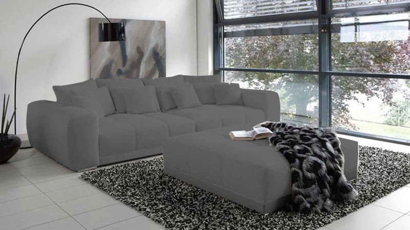 Canapé VITROLLES XL larges assises avec accoudoirs ronds - GAMME PROMO