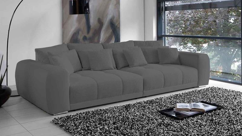 Canapé VITROLLES XXL larges assises avec accoudoirs ronds - GAMME PROMO