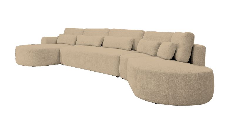 Canapé SAINT-GILLES Panoramique XL convertible méridienne gauche 45° - méridienne droite droit