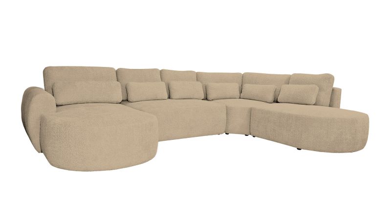 Canapé SAINT-GILLES Panoramique convertible méridienne gauche droit - angle à droite