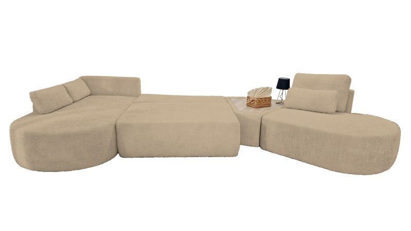 Canapé SAINT-GILLES Panoramique convertible méridienne gauche droit - méridienne à droite 45°