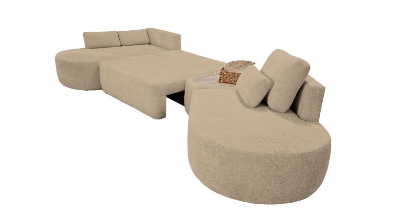 Canapé SAINT-GILLES Panoramique convertible méridienne gauche droit - méridienne à droite 45°