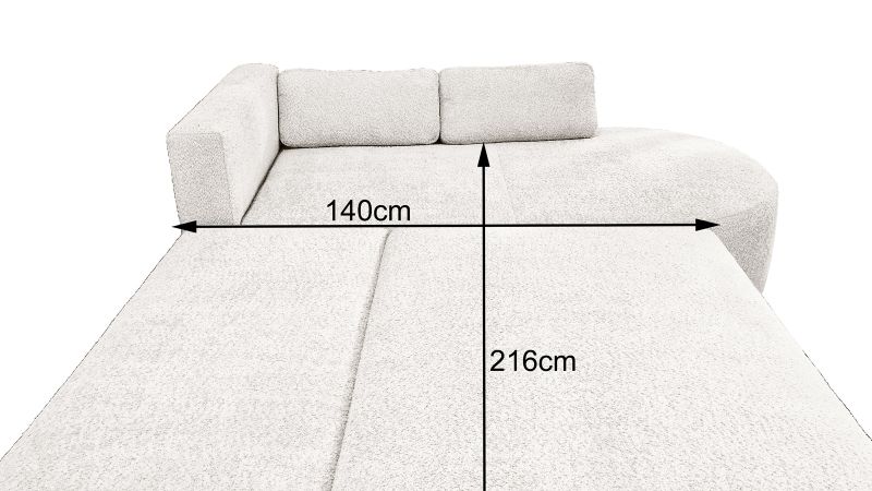 Canapé SAINT-GILLES Panoramique convertible méridienne gauche droit - angle à droite