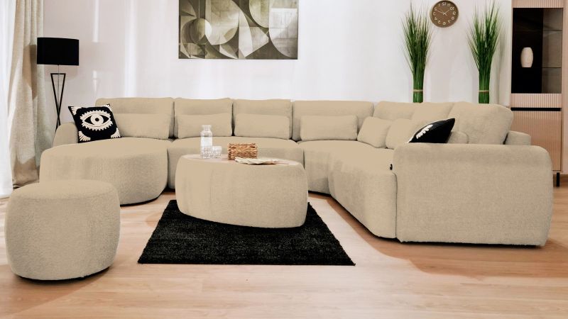 Canapé SAINT-GILLES Panoramique convertible méridienne gauche droit - angle à droite terminal