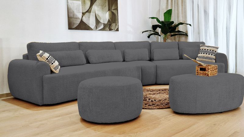 Canapé SAINT-GILLES convertible méridienne 45° à droite