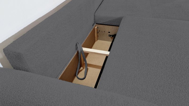 Canapé SAINT-GILLES convertible méridienne 45° à droite