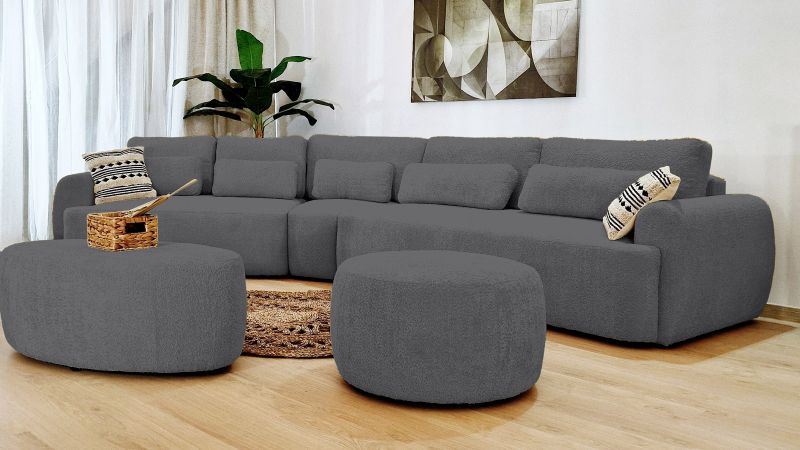 Canapé SAINT-GILLES convertible méridienne 45° à gauche