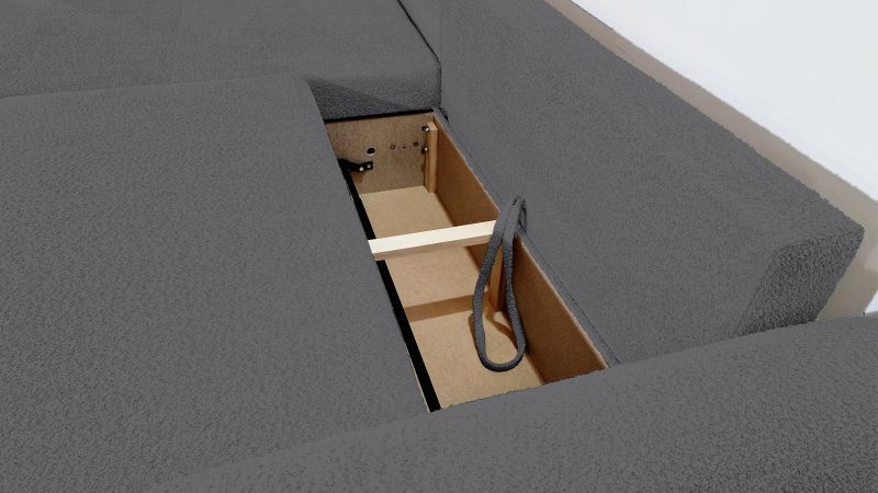 Canapé SAINT-GILLES convertible méridienne 45° à gauche