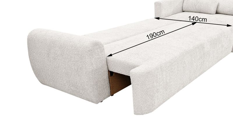 Canapé SAINT-GILLES convertible méridienne 45° à droite