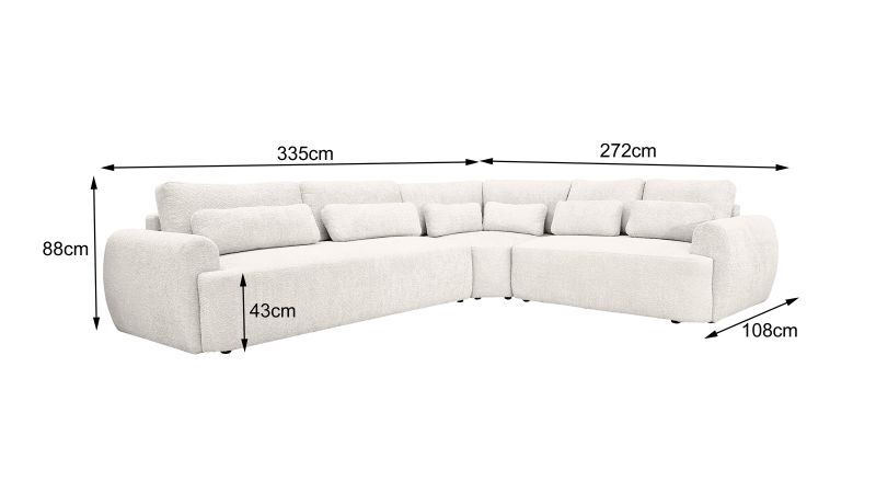 Canapé SAINT-GILLES XL Terminal convertible angle à gauche