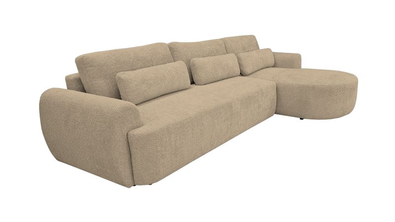 Canapé SAINT-GILLES XL angle convertible coffre méridienne à droite