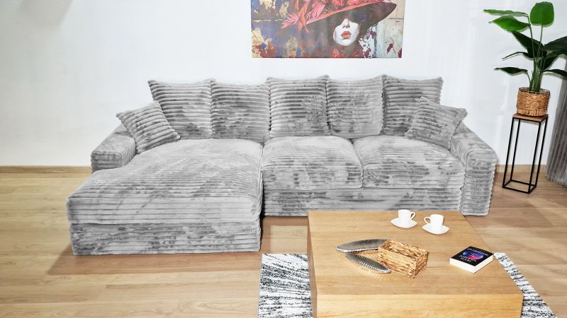 Canapé MOUGINS angle méridienne à gauche