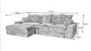 Canapé MOUGINS angle méridienne à droite