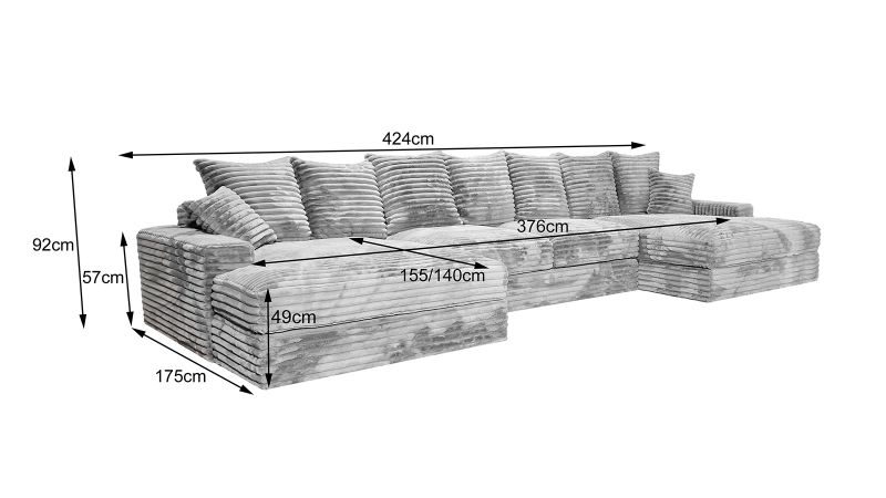 Canapé MOUGINS panoramique symétrique