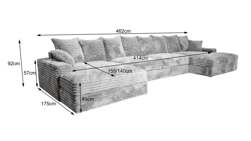 Canapé MOUGINS XL panoramique symétrique