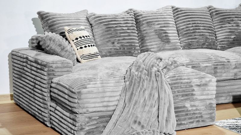 Canapé MOUGINS panoramique méridienne gauche - angle terminal à droite