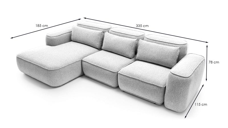 Canapé BOLLENE méridienne à droite