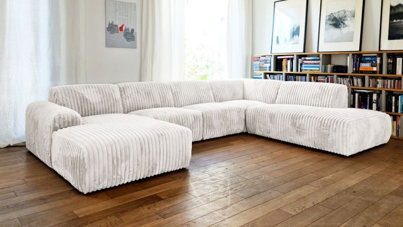 Canapé LEDENON Panoramique méridienne à gauche angle ouvert à droite