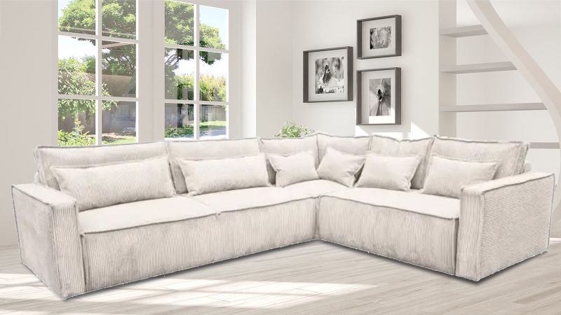 Canapé  ISTRES BIS Terminal angle à droite convertible avec coffre - GAMME PROMO