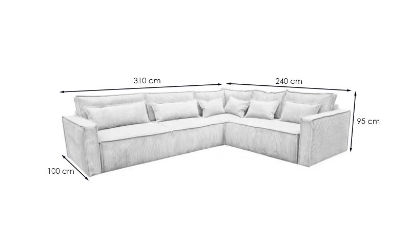 Canapé  ISTRES BIS Terminal angle à droite convertible avec coffre - GAMME PROMO