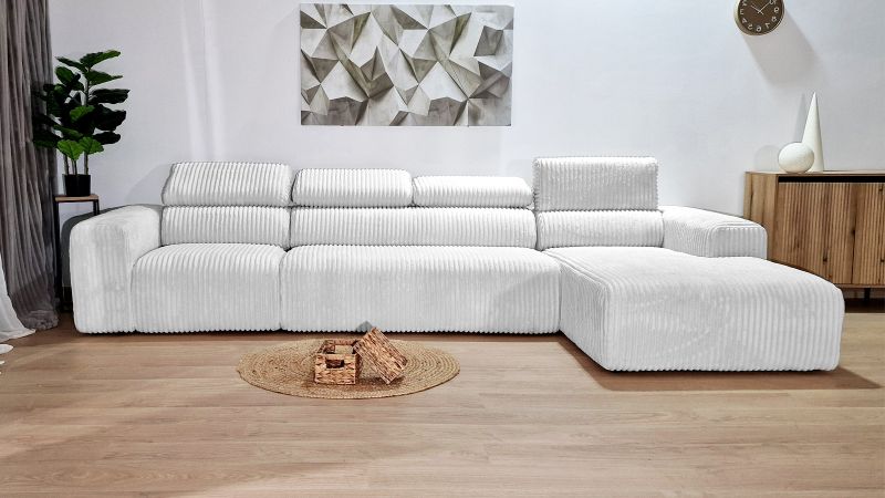 Canapé COMBAS XL méridienne droite angle terminal à gauche