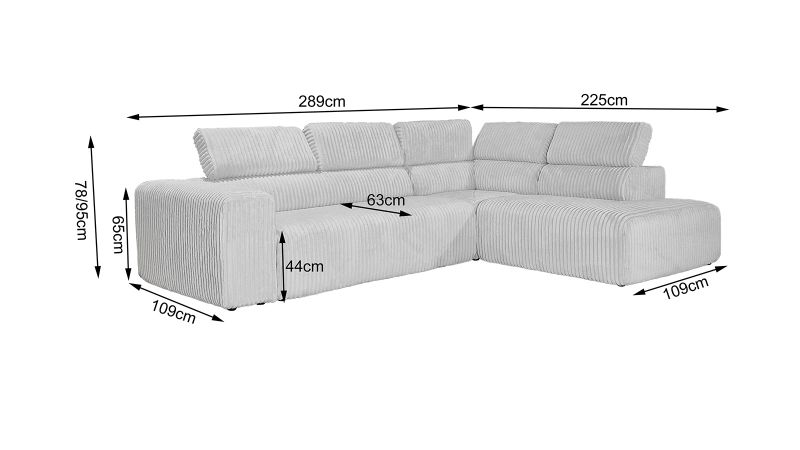 Canapé COMBAS angle terminal ouvert à droite