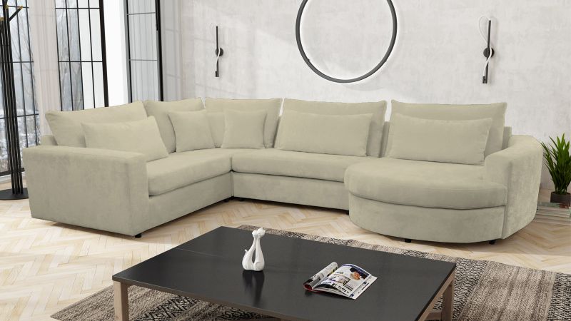 Canapé LEZAN  BIS panoramique ultra confort angle à gauche - GAMME OFFRE SPECIALE