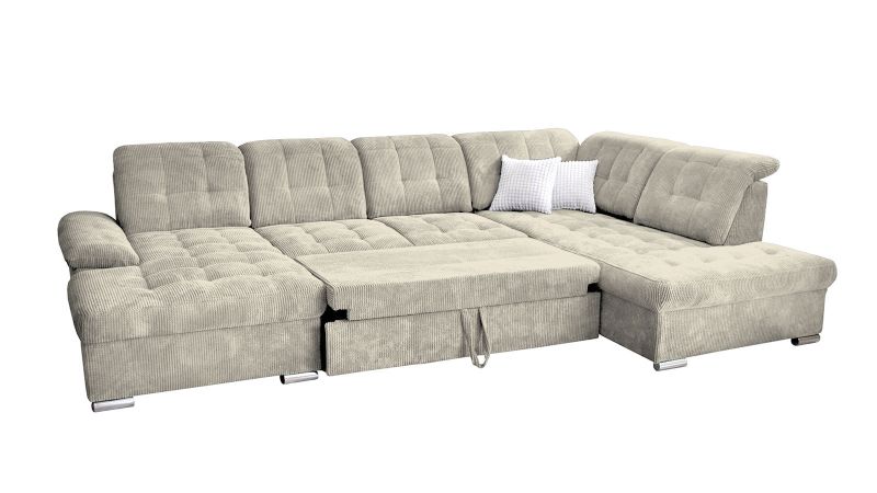 Canapé panoramique MONTPELLIER BIS méridienne à gauche avec dos avance - recule - GAMME OFFRE SPECIALE