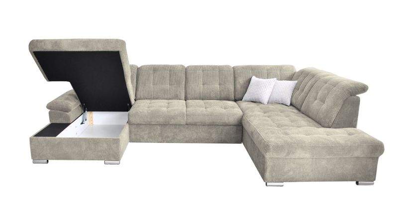 Canapé panoramique MONTPELLIER BIS méridienne à gauche avec dos avance - recule - GAMME OFFRE SPECIALE