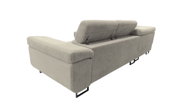 Canapé angle à gauche RAMATUELLE BIS convertible avec coffre et têtières réglables - GAMME OFFRE SPECIALE