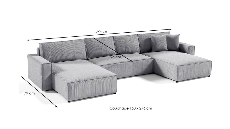 Canapé panoramique ISTRES BIS Convertible - GAMME OFFRE SPECIALE