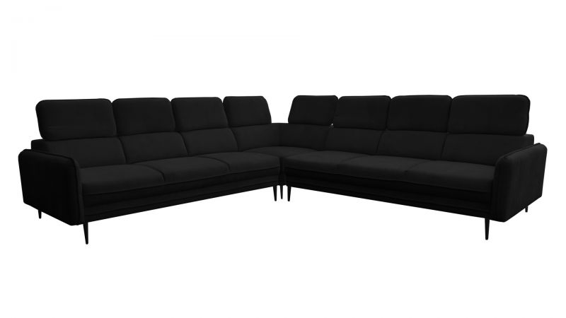 Canapé angle symétrique JUVIGNAC XL noir