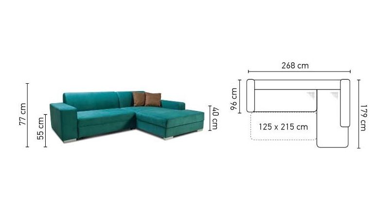COMPS Canapé d'angle convertible déhoussable